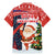 Russia Christmas Family Matching Mermaid Dress and Hawaiian Shirt with Dancing Santa Christmas Tree Lights and Red Snowflake - Wonder Print Shop