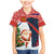 Russia Christmas Family Matching Mermaid Dress and Hawaiian Shirt with Dancing Santa Christmas Tree Lights and Red Snowflake - Wonder Print Shop