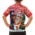Russia Christmas Family Matching Off The Shoulder Long Sleeve Dress and Hawaiian Shirt with Dancing Santa Christmas Tree Lights and Red Snowflake - Wonder Print Shop