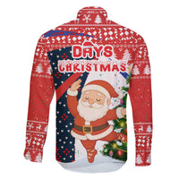 Russia Christmas Family Matching Off The Shoulder Long Sleeve Dress and Hawaiian Shirt with Dancing Santa Christmas Tree Lights and Red Snowflake - Wonder Print Shop