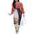 Russia Christmas Family Matching Off The Shoulder Long Sleeve Dress and Hawaiian Shirt with Dancing Santa Christmas Tree Lights and Red Snowflake - Wonder Print Shop