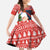 Russia Christmas Family Matching Off Shoulder Maxi Dress and Hawaiian Shirt with Dancing Santa Christmas Tree Lights and Red Snowflake - Wonder Print Shop