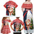 Russia Christmas Family Matching Off Shoulder Maxi Dress and Hawaiian Shirt with Dancing Santa Christmas Tree Lights and Red Snowflake - Wonder Print Shop