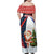 Russia Christmas Family Matching Off Shoulder Maxi Dress and Hawaiian Shirt with Dancing Santa Christmas Tree Lights and Red Snowflake - Wonder Print Shop