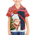 Russia Christmas Family Matching Short Sleeve Bodycon Dress and Hawaiian Shirt with Dancing Santa Christmas Tree Lights and Red Snowflake - Wonder Print Shop