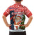 Russia Christmas Family Matching Summer Maxi Dress and Hawaiian Shirt with Dancing Santa Christmas Tree Lights and Red Snowflake - Wonder Print Shop