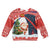 Russia Christmas Kid Ugly Christmas Sweater with Dancing Santa Christmas Tree Lights and Red Snowflake - Wonder Print Shop