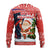 Russia Christmas Ugly Christmas Sweater with Dancing Santa Christmas Tree Lights and Red Snowflake - Wonder Print Shop