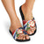 Russia Christmas Slide Sandals with Dancing Santa Christmas Tree Lights and Red Snowflake - Wonder Print Shop