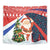 Russia Christmas Tapestry with Dancing Santa Christmas Tree Lights and Red Snowflake - Wonder Print Shop