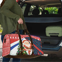 Russia Christmas Travel Bag with Dancing Santa Christmas Tree Lights and Red Snowflake - Wonder Print Shop