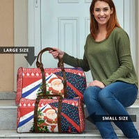 Russia Christmas Travel Bag with Dancing Santa Christmas Tree Lights and Red Snowflake - Wonder Print Shop