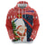 Russia Christmas Zip Hoodie with Dancing Santa Christmas Tree Lights and Red Snowflake - Wonder Print Shop