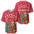 Venezuela Christmas Baseball Jersey with Santa Sloth Christmas Tree Stars and Red Festive - Wonder Print Shop