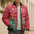 Venezuela Christmas Bomber Puffer Jacket with Santa Sloth Christmas Tree Stars and Red Festive - Wonder Print Shop