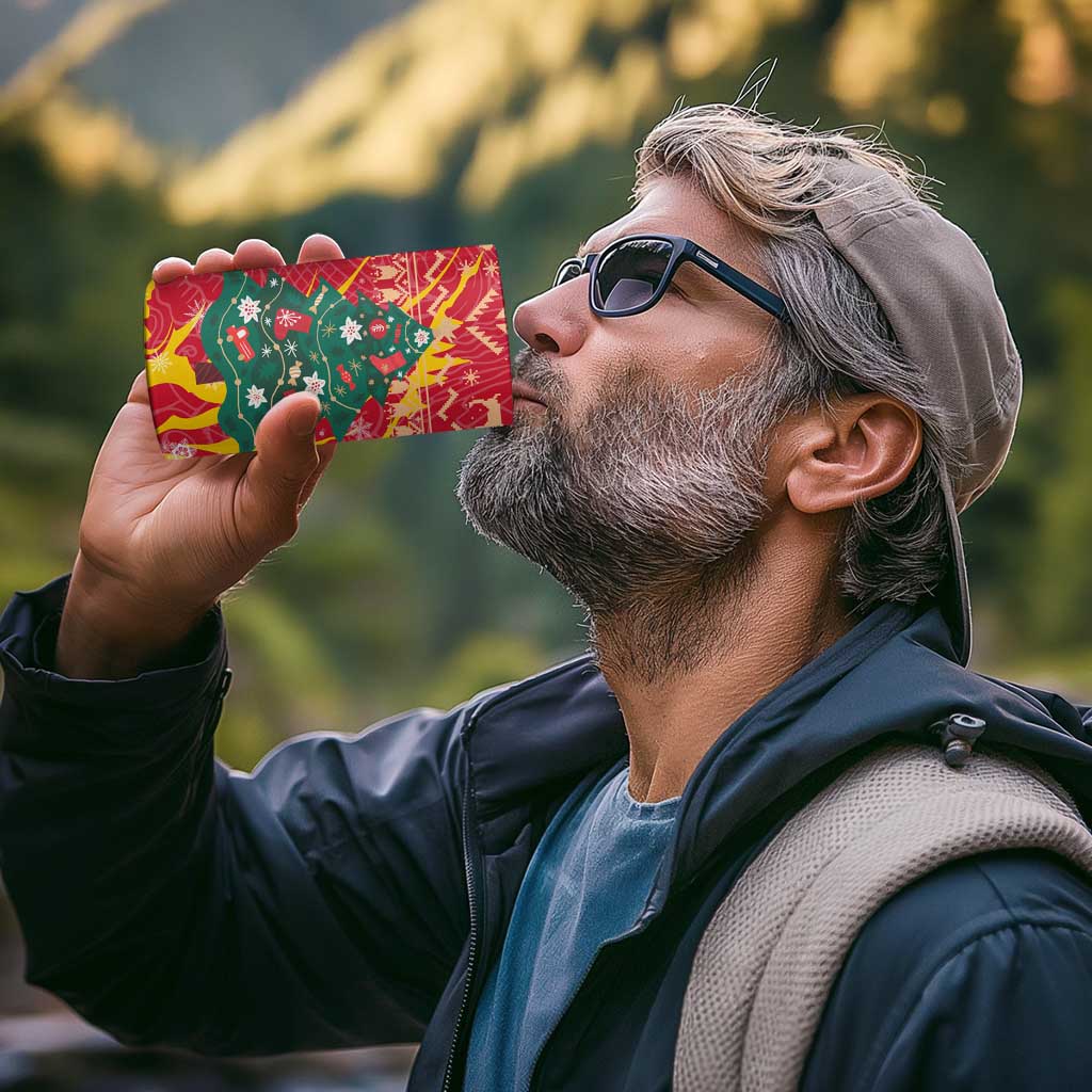 Venezuela Christmas 4 in 1 Can Cooler Tumbler with Santa Sloth Christmas Tree Stars and Red Festive - Wonder Print Shop