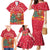 Venezuela Christmas Family Matching Mermaid Dress and Hawaiian Shirt with Santa Sloth Christmas Tree Stars and Red Festive - Wonder Print Shop