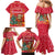 Venezuela Christmas Family Matching Mermaid Dress and Hawaiian Shirt with Santa Sloth Christmas Tree Stars and Red Festive - Wonder Print Shop