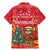 Venezuela Christmas Family Matching Mermaid Dress and Hawaiian Shirt with Santa Sloth Christmas Tree Stars and Red Festive - Wonder Print Shop