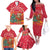 Venezuela Christmas Family Matching Off The Shoulder Long Sleeve Dress and Hawaiian Shirt with Santa Sloth Christmas Tree Stars and Red Festive - Wonder Print Shop