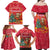 Venezuela Christmas Family Matching Off Shoulder Maxi Dress and Hawaiian Shirt with Santa Sloth Christmas Tree Stars and Red Festive - Wonder Print Shop