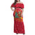 Venezuela Christmas Family Matching Off Shoulder Maxi Dress and Hawaiian Shirt with Santa Sloth Christmas Tree Stars and Red Festive - Wonder Print Shop