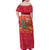 Venezuela Christmas Family Matching Off Shoulder Maxi Dress and Hawaiian Shirt with Santa Sloth Christmas Tree Stars and Red Festive - Wonder Print Shop