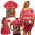 Venezuela Christmas Family Matching Off Shoulder Short Dress and Hawaiian Shirt with Santa Sloth Christmas Tree Stars and Red Festive - Wonder Print Shop