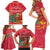 Venezuela Christmas Family Matching Short Sleeve Bodycon Dress and Hawaiian Shirt with Santa Sloth Christmas Tree Stars and Red Festive - Wonder Print Shop