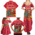 Venezuela Christmas Family Matching Summer Maxi Dress and Hawaiian Shirt with Santa Sloth Christmas Tree Stars and Red Festive - Wonder Print Shop
