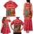 Venezuela Christmas Family Matching Tank Maxi Dress and Hawaiian Shirt with Santa Sloth Christmas Tree Stars and Red Festive - Wonder Print Shop