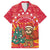 Venezuela Christmas Family Matching Tank Maxi Dress and Hawaiian Shirt with Santa Sloth Christmas Tree Stars and Red Festive - Wonder Print Shop