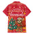 Venezuela Christmas Family Matching Tank Maxi Dress and Hawaiian Shirt with Santa Sloth Christmas Tree Stars and Red Festive - Wonder Print Shop