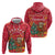 Venezuela Christmas Hoodie with Santa Sloth Christmas Tree Stars and Red Festive - Wonder Print Shop