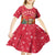 Venezuela Christmas Kid Short Sleeve Dress with Santa Sloth Christmas Tree Stars and Red Festive - Wonder Print Shop
