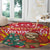 Venezuela Christmas Round Carpet with Santa Sloth Christmas Tree Stars and Red Festive - Wonder Print Shop