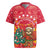 Venezuela Christmas Rugby Jersey with Santa Sloth Christmas Tree Stars and Red Festive - Wonder Print Shop