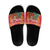 Venezuela Christmas Slide Sandals with Santa Sloth Christmas Tree Stars and Red Festive - Wonder Print Shop