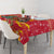 Venezuela Christmas Tablecloth with Santa Sloth Christmas Tree Stars and Red Festive - Wonder Print Shop