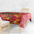 Venezuela Christmas Tablecloth with Santa Sloth Christmas Tree Stars and Red Festive - Wonder Print Shop