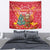 Venezuela Christmas Tapestry with Santa Sloth Christmas Tree Stars and Red Festive - Wonder Print Shop