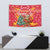 Venezuela Christmas Tapestry with Santa Sloth Christmas Tree Stars and Red Festive - Wonder Print Shop