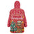 Venezuela Christmas Wearable Blanket Hoodie with Santa Sloth Christmas Tree Stars and Red Festive - Wonder Print Shop