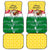 Venezuela Christmas Car Mats with Santa on Horse Traditional Outfit Snowflakes and Yellow Plaid - Wonder Print Shop
