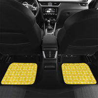 Venezuela Christmas Car Mats with Santa on Horse Traditional Outfit Snowflakes and Yellow Plaid - Wonder Print Shop