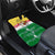 Venezuela Christmas Car Mats with Santa on Horse Traditional Outfit Snowflakes and Yellow Plaid - Wonder Print Shop