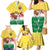 Venezuela Christmas Family Matching Mermaid Dress and Hawaiian Shirt with Santa on Horse Traditional Outfit Snowflakes and Yellow Plaid - Wonder Print Shop
