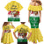 Venezuela Christmas Family Matching Mermaid Dress and Hawaiian Shirt with Santa on Horse Traditional Outfit Snowflakes and Yellow Plaid - Wonder Print Shop