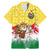 Venezuela Christmas Family Matching Mermaid Dress and Hawaiian Shirt with Santa on Horse Traditional Outfit Snowflakes and Yellow Plaid - Wonder Print Shop
