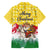 Venezuela Christmas Family Matching Off The Shoulder Long Sleeve Dress and Hawaiian Shirt with Santa on Horse Traditional Outfit Snowflakes and Yellow Plaid - Wonder Print Shop
